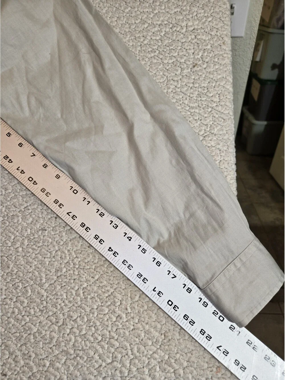 Vintage LL Bean Single Needle Tailoring Shirt Button Oxf Sz 16 34 XL Green Basic